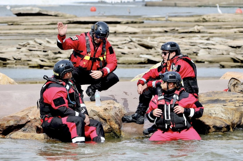 Tulsa firefighters train with Oklahoma and Texas task force members during specialized water rescue exercise